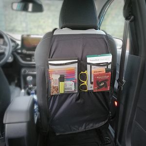 Waterproof beschermhoes en organizer voor in de auto, zwart, 65 x 44 cm