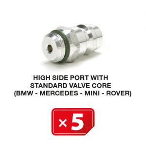 R-134a Valve de service Haute Pression mécanisme valve standard (BMW-Mercedes-Mini-Rover) (lot de 5 pcs.) R-134a Valve de service Haute Pression mécanisme valve standard (BMW-Mercedes-Mini-Rover) (lot de 5 pcs.)