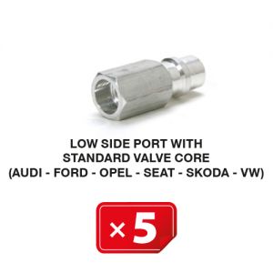 R-134a Valve de service Basse Pression mécanisme valve standard (Audi-Ford-Opel-Seat-Scoda-VW) (lot de 5 pcs.)