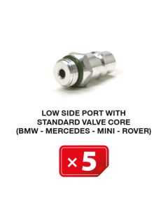 R-134a Valve de service Basse Pression mécanisme valve standard (BMW-Mercedes-Mini-Rover) (lot de 5 pcs.)