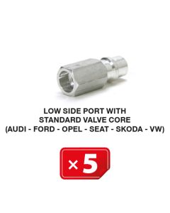 R-134a Valve de service Basse Pression mécanisme valve standard (Audi-Ford-Opel-Seat-Scoda-VW) (lot de 5 pcs.)