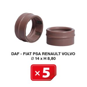 Joint Spécial Daf-Fiat-PSA-Renault-Volvo Ø 14 x H 8,80 (lot de 5 pcs) Joint Spécial Daf-Fiat-PSA-Renault-Volvo Ø 14 x H 8,80 (lot de 5 pcs)